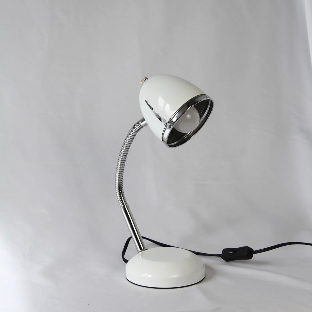 Vintage retro stijl eyeball lamp - Chrome gooseneck, Ophalen of Verzenden, Zo goed als nieuw, Minder dan 50 cm