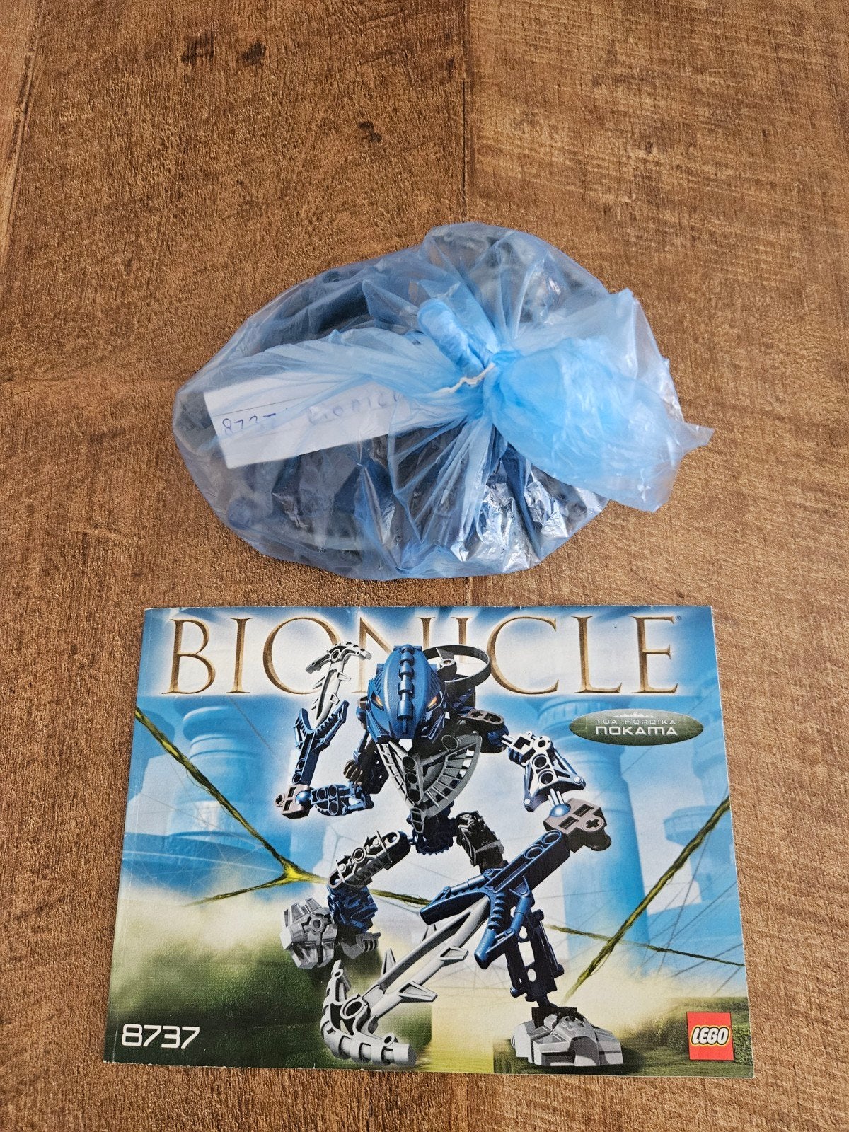 Lego Bionicle 8737 Toa Hordika Nokama met instructies, Gebruikt, Bionicle, Lego, Inclusief instructies