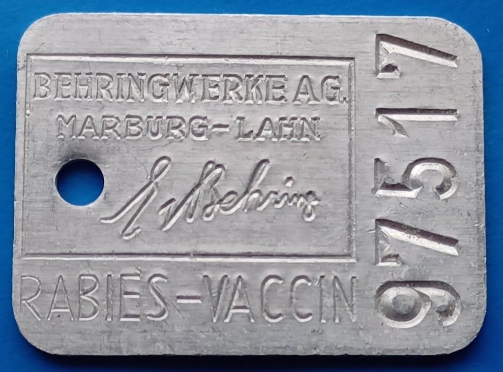 Hondenpenning Rabies Vaccin - 97517, Verzenden, Overige materialen, Nederland