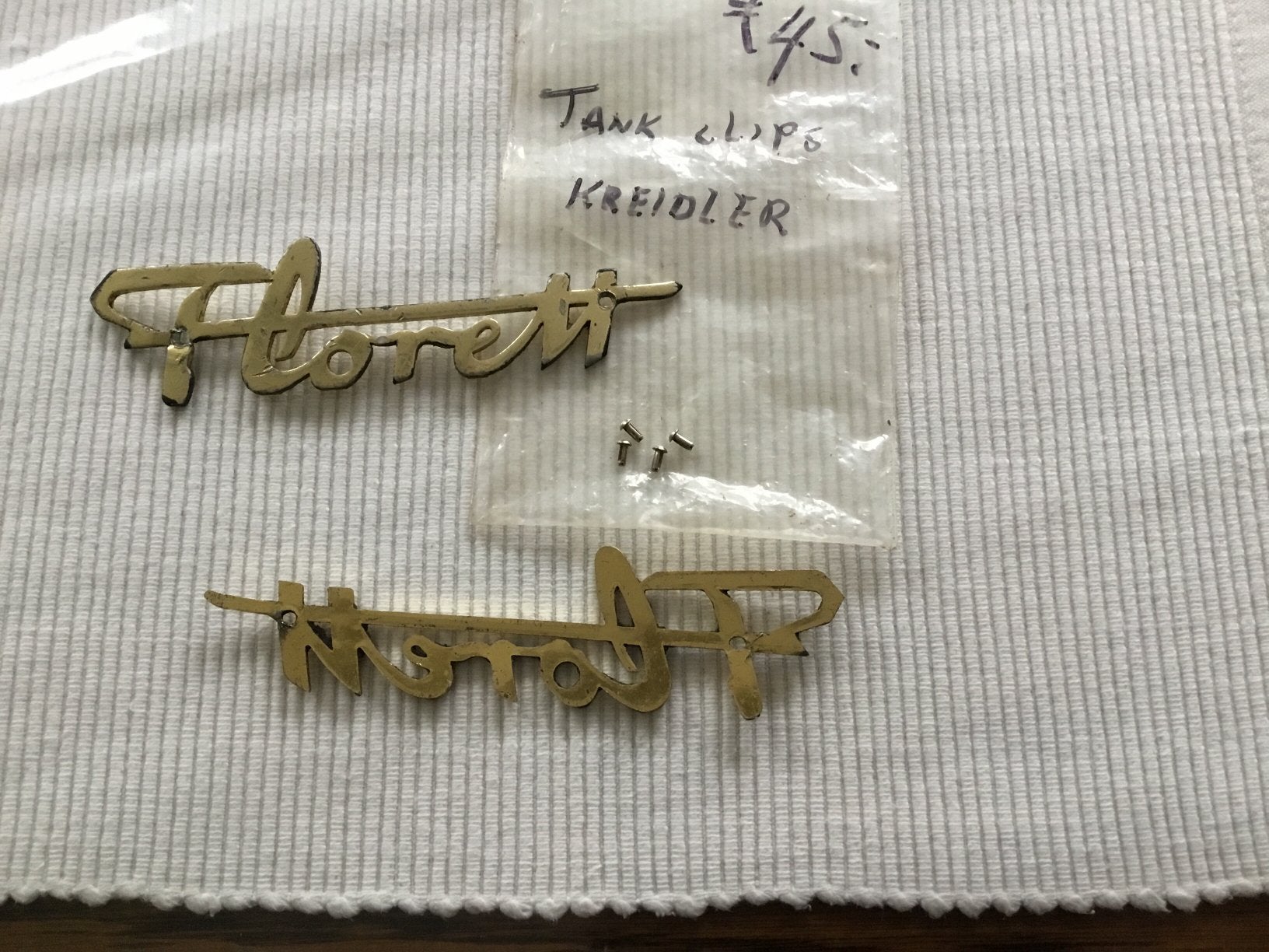Kreidler Florett originele tanklogo’s met clips, Ophalen of Verzenden, Zo goed als nieuw, Tank