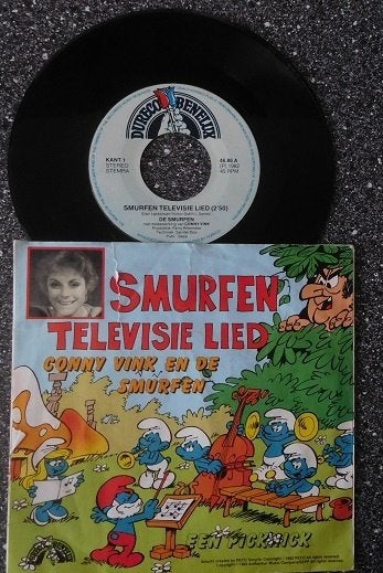 Conny Vink & Smurfen - smurfen televisie-lied (vanaf € 1,50), Verzenden, Zo goed als nieuw, 7 inch, Levenslied of Smartlap