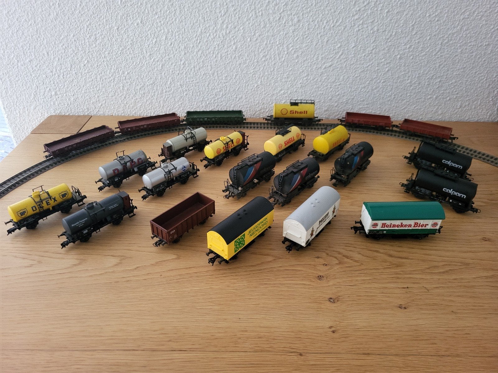 partijtje van 23 goederenwagons gelijkstroom zonder OVP, Gebruikt, Gelijkstroom, Fleischmann, Wagon