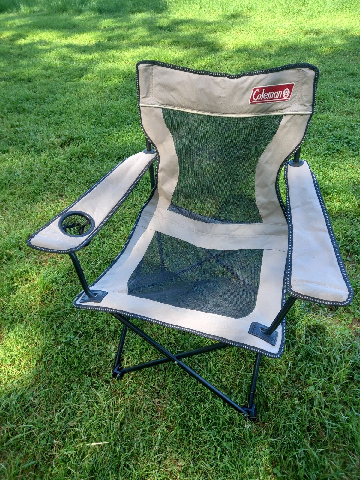 Coleman Campingstoel met bekerhouder en draagtas, Ophalen, Gebruikt, Campingstoel