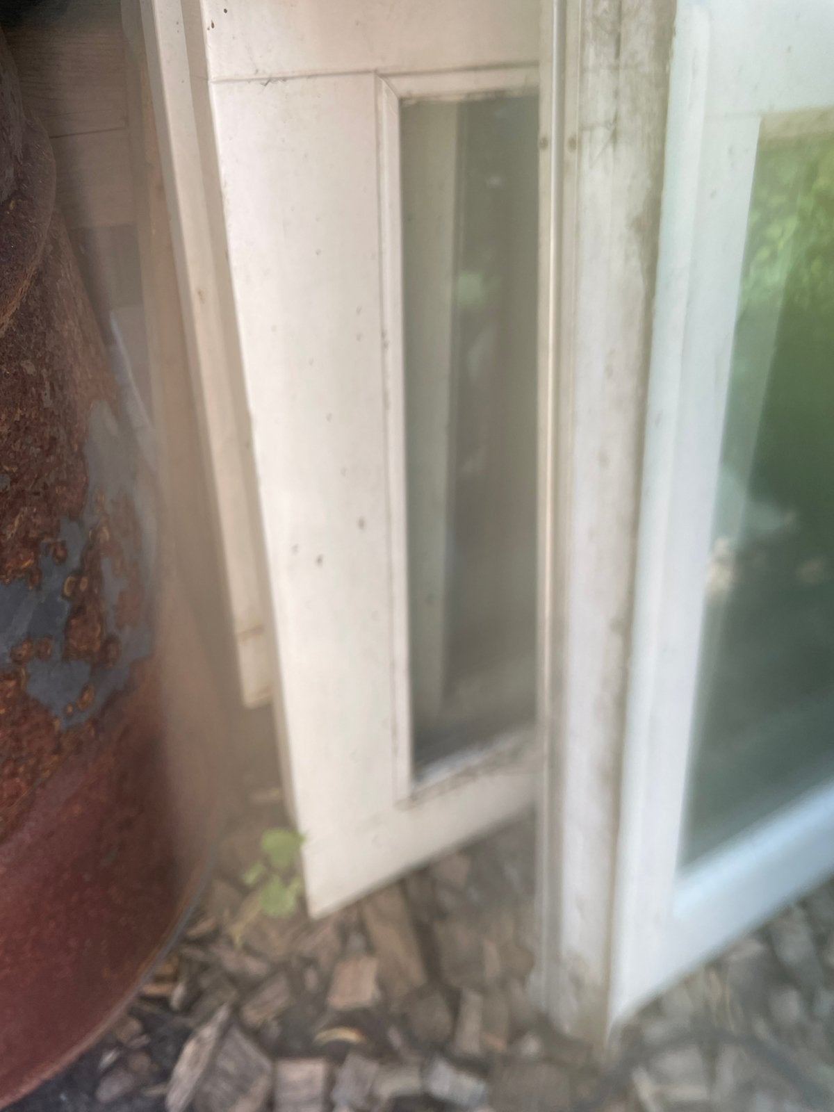 Vijf hardhouten deuren met isolatieglas, Doe-het-zelf en Verbouw, Kozijnen en Schuifpuien, Deurkozijn, Zo goed als nieuw, Hout