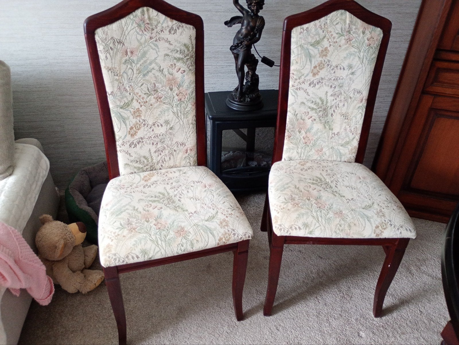 Klassieke beklede eetkamerstoelen, Ophalen, Gebruikt, Overige kleuren, Klassiek