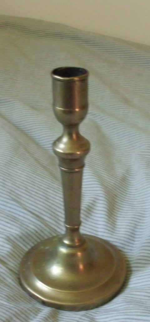 Franse koperen kandelaar ., Antiek en Kunst, Ophalen of Verzenden, Koper of Brons