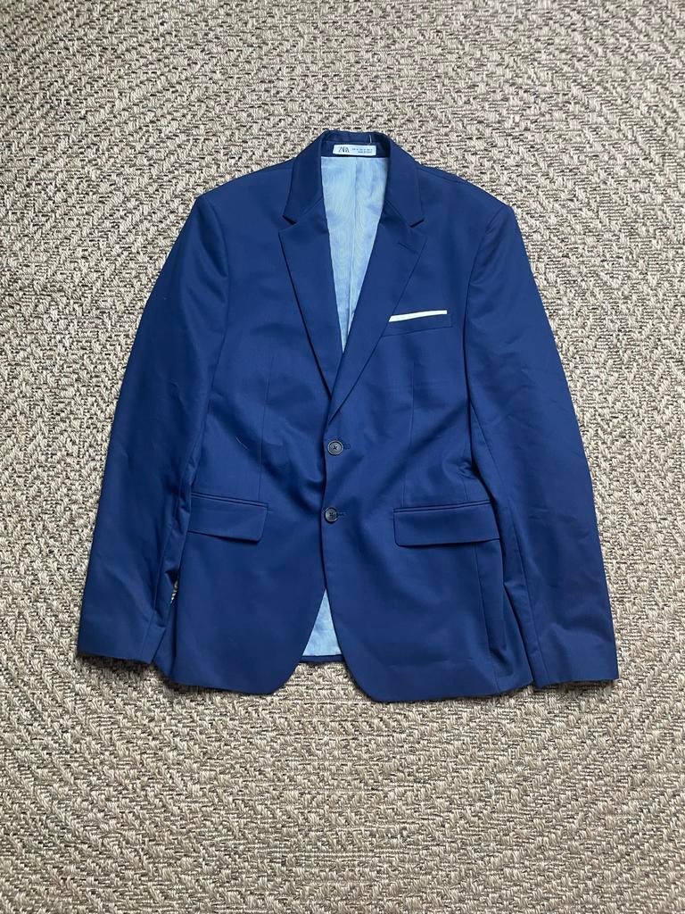 Zara Heren Blazer - Royal Blauw - Maat 46 (S), Ophalen of Verzenden, Zo goed als nieuw, Maat 46 (S) of kleiner, Blauw