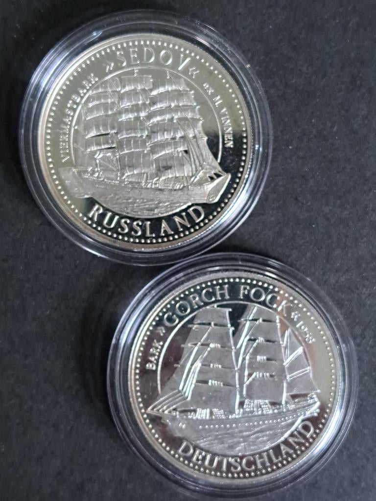 2x ounce puur 999 die letzten windjammer aus aller welt, Postzegels en Munten, Edelmetalen en Baren, Ophalen of Verzenden, Zilver