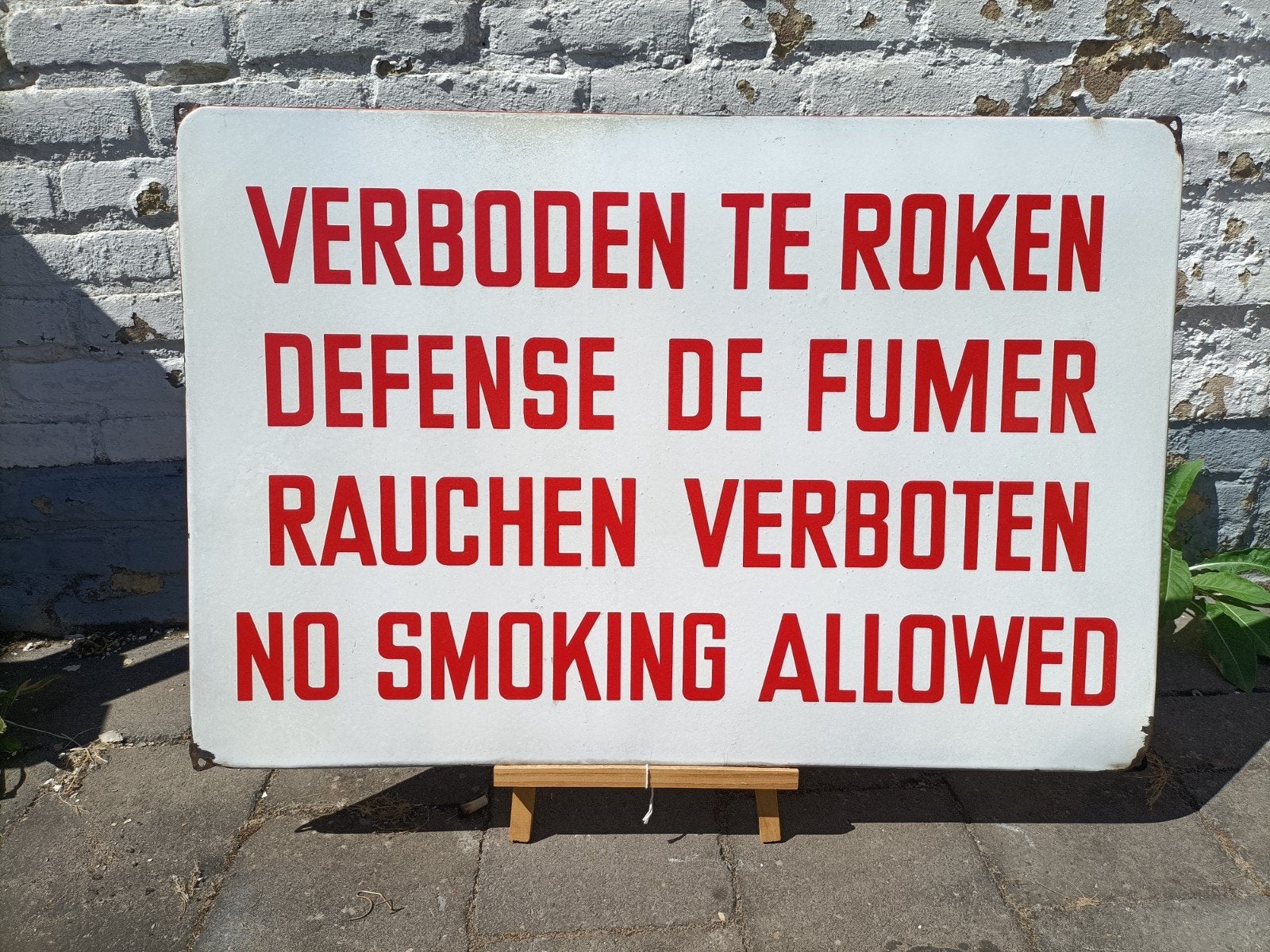groot emaille bord 80x50cm, Ophalen of Verzenden