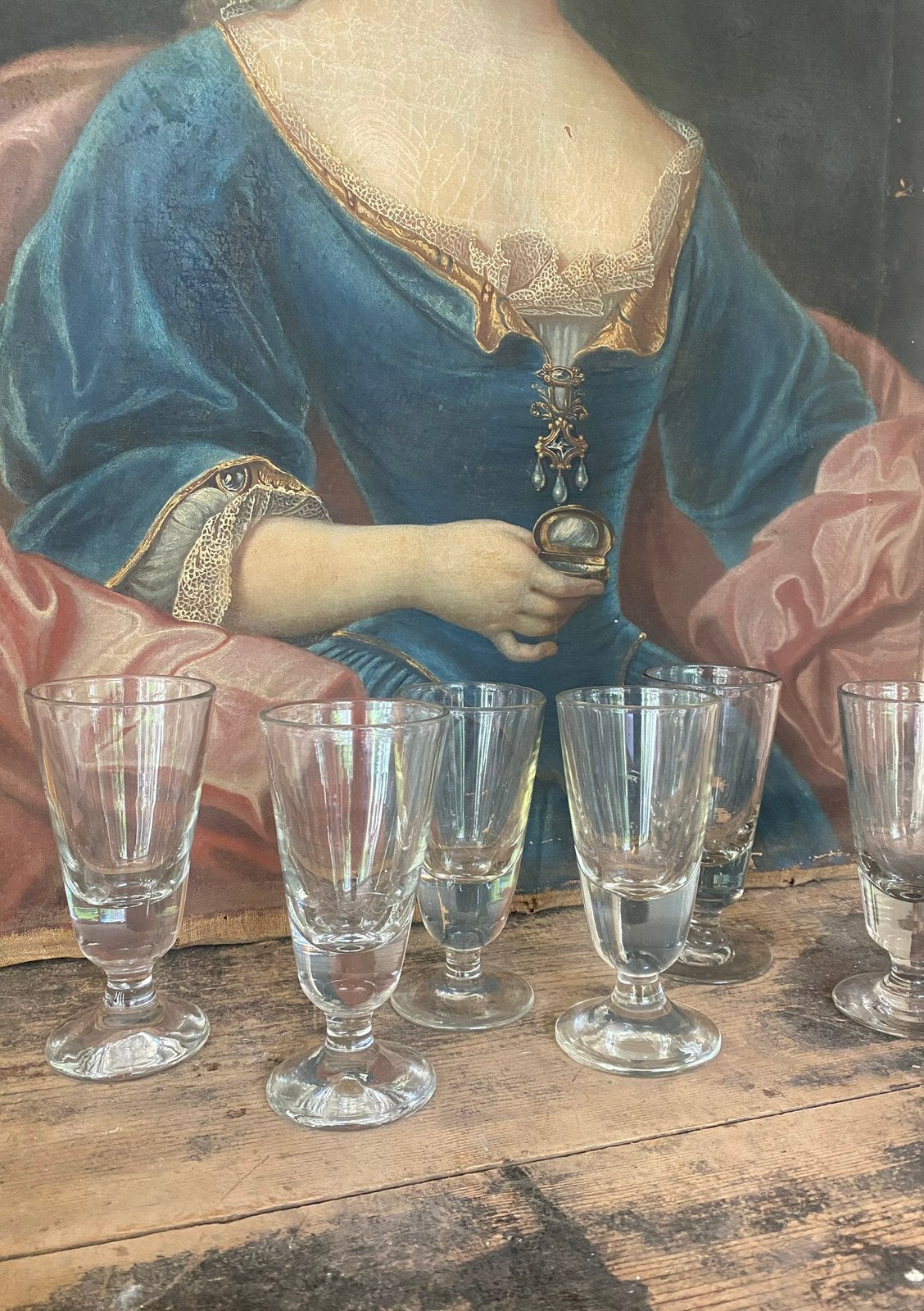 Oude franse bistro glazen, Ophalen of Verzenden