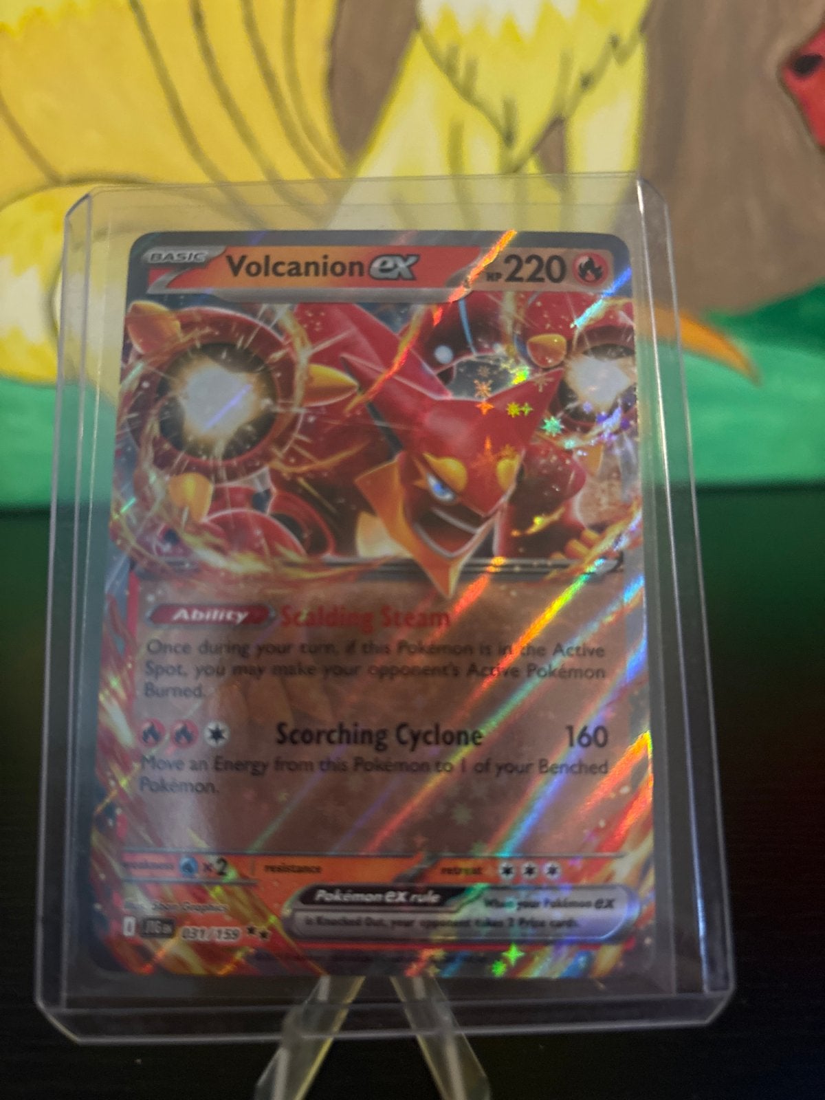 Journey Together - Pokémon Volcanion EX 220 HP Kaart, Ophalen of Verzenden, Zo goed als nieuw, Losse kaart, Foil