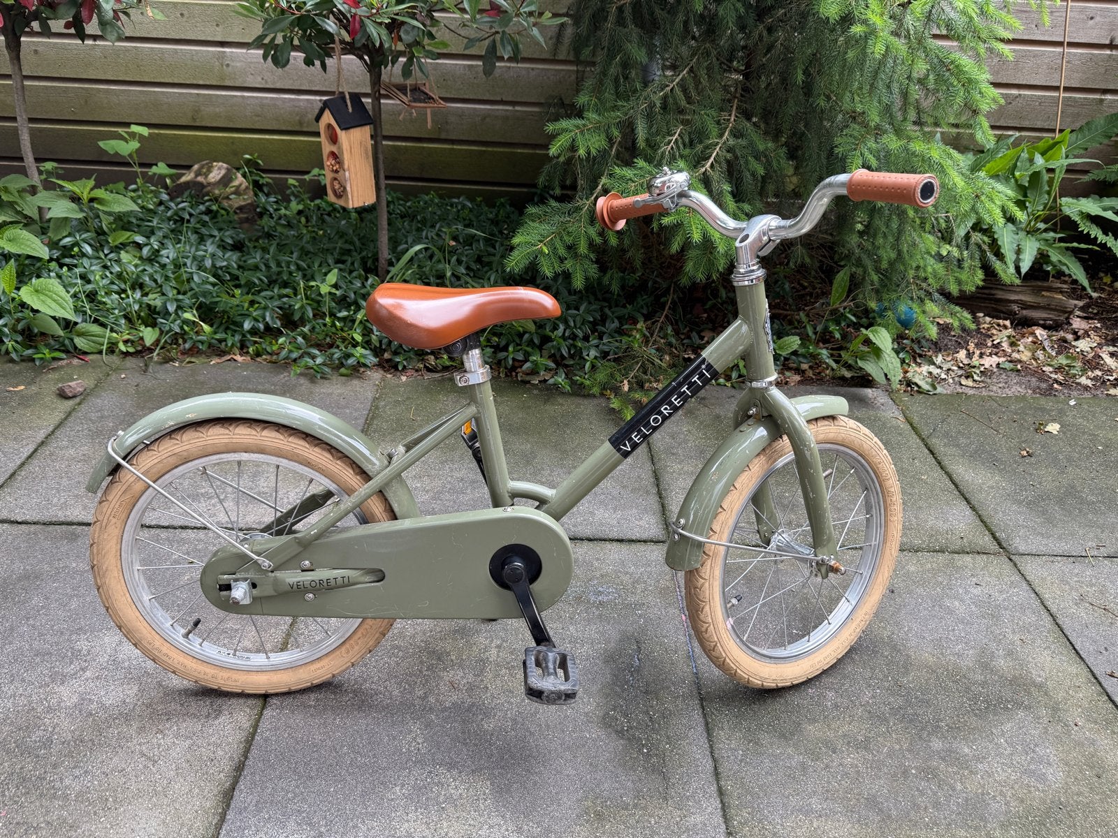 Veloretti Maxi Kinderfiets - Olijfgroen, Fietsen en Brommers, Fietsen | Kinderfietsjes, Ophalen, Terugtraprem, Zijwieltjes, 16 tot 20 inch