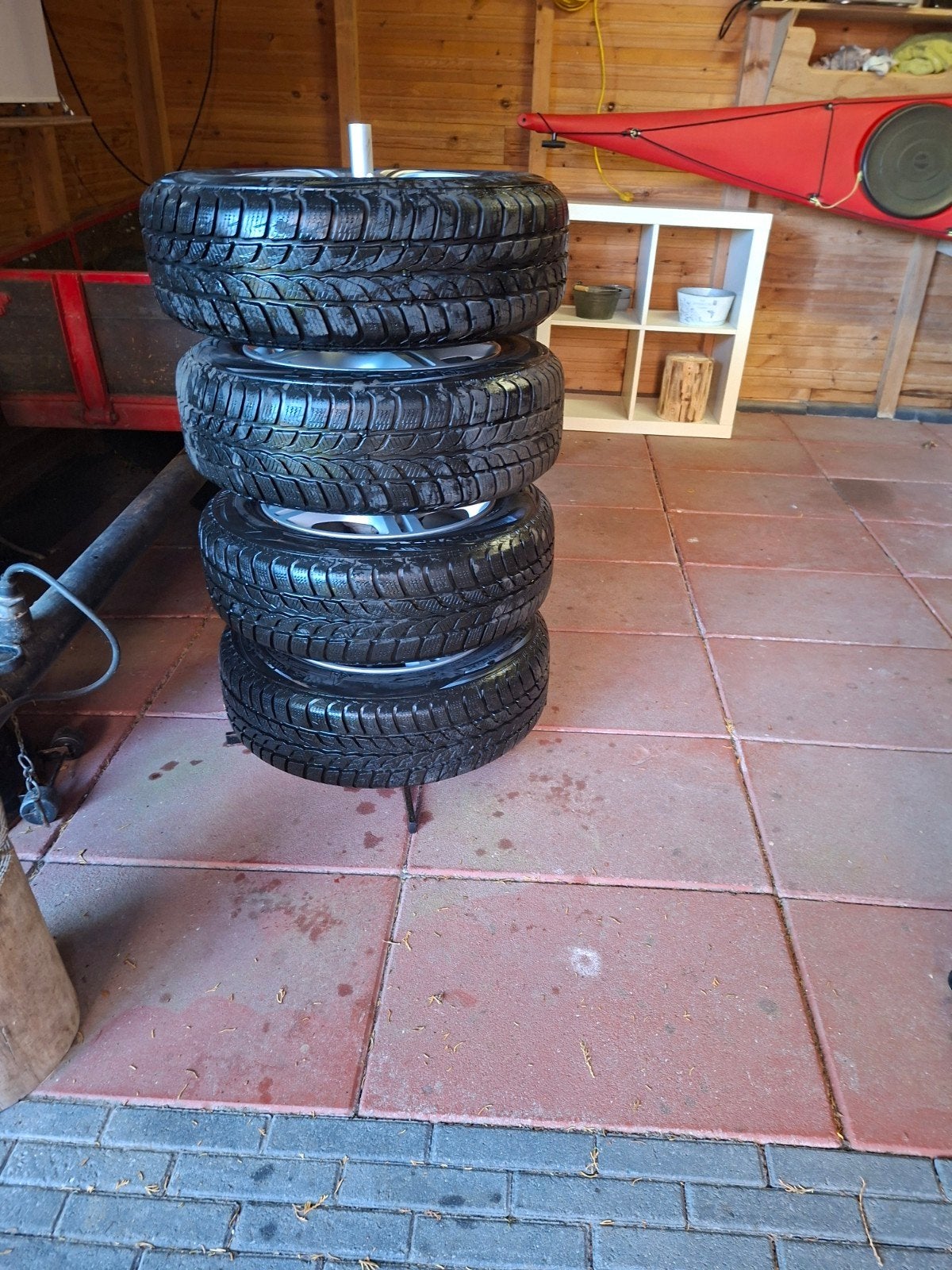 Set winterbanden voor Mazda 6  2004, Ophalen, Gebruikt, Banden en Velgen, Winterbanden
