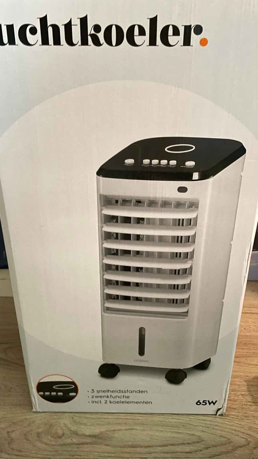 Nieuw in doos mobiele luchtkoeler  koele lucht in huis, Witgoed en Apparatuur, Tafel- of Grondventilator, Minder dan 60 m³, Nieuw