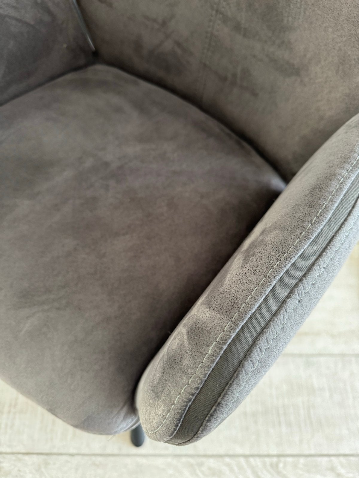8 Xoon eetkamerstoelen - Grijs stof, Ophalen, Gebruikt, Vijf, Zes of meer stoelen, Stof