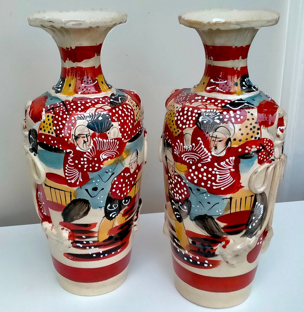Antieke Japanse Satsuma Vaas / 2 Vazen in 1Koop €15, Antiek en Kunst, Kunst | Niet-Westerse kunst, Japan, Ophalen of Verzenden