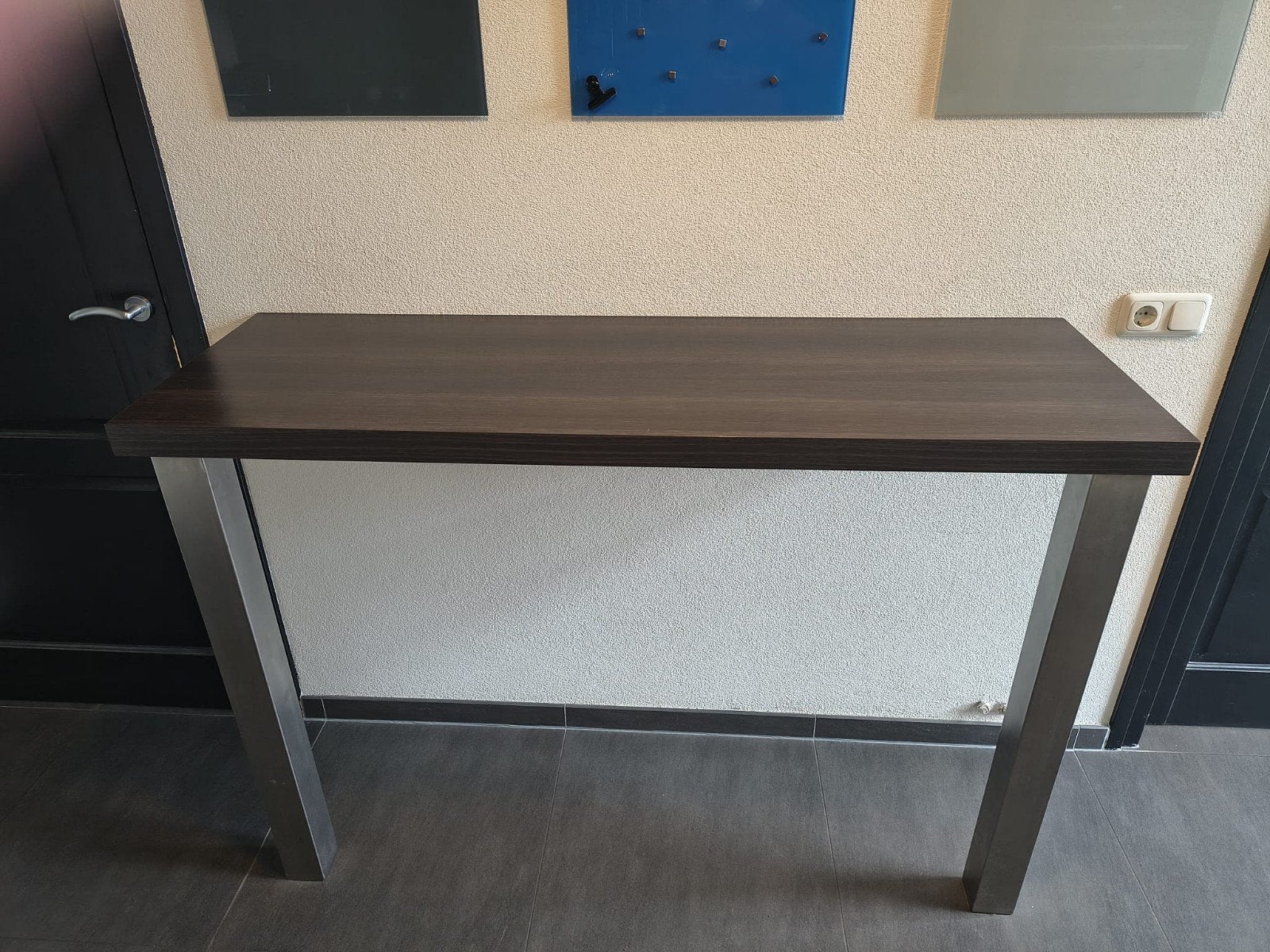 Bar bij keuken met RVS poten - 150x50x105 cm, Ophalen, Gebruikt