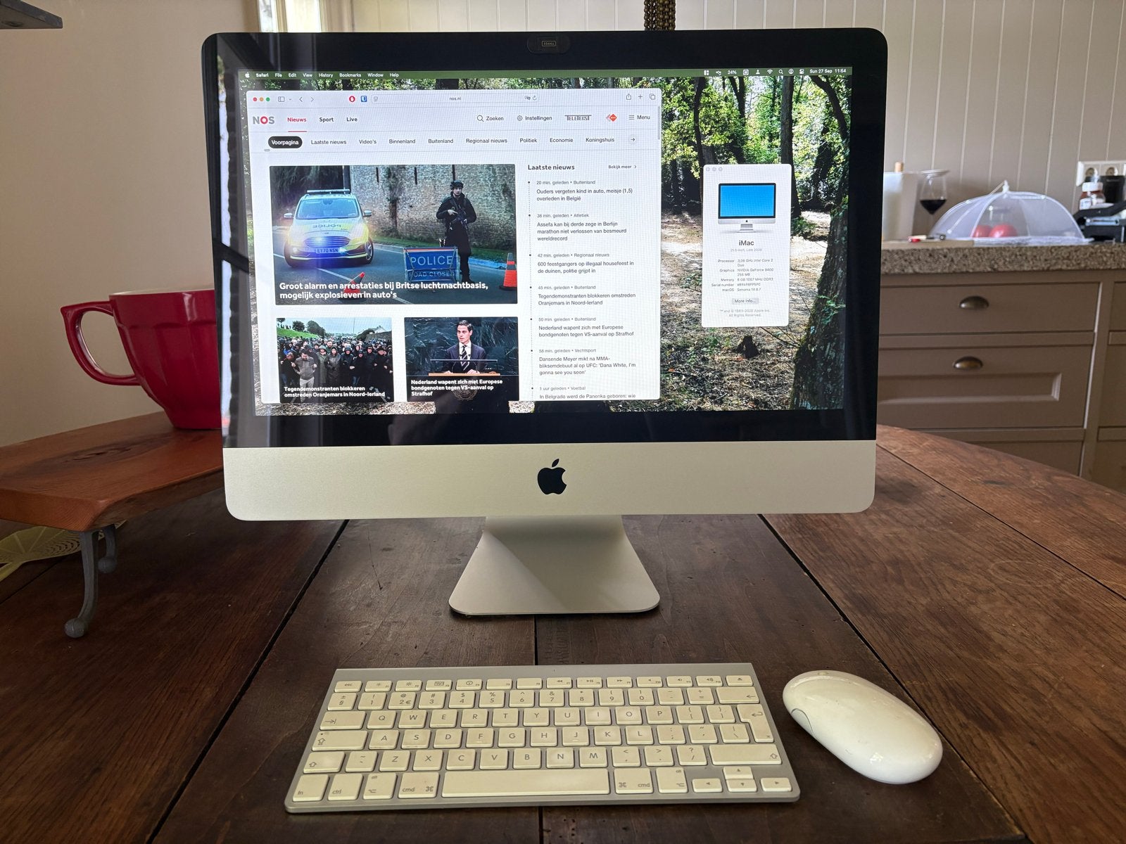 iMac 21.5-inch Late 2009, 8GB RAM, 512GB SSD, Sonoma, Computers en Software, Ophalen, Gebruikt, IMac, 8 GB