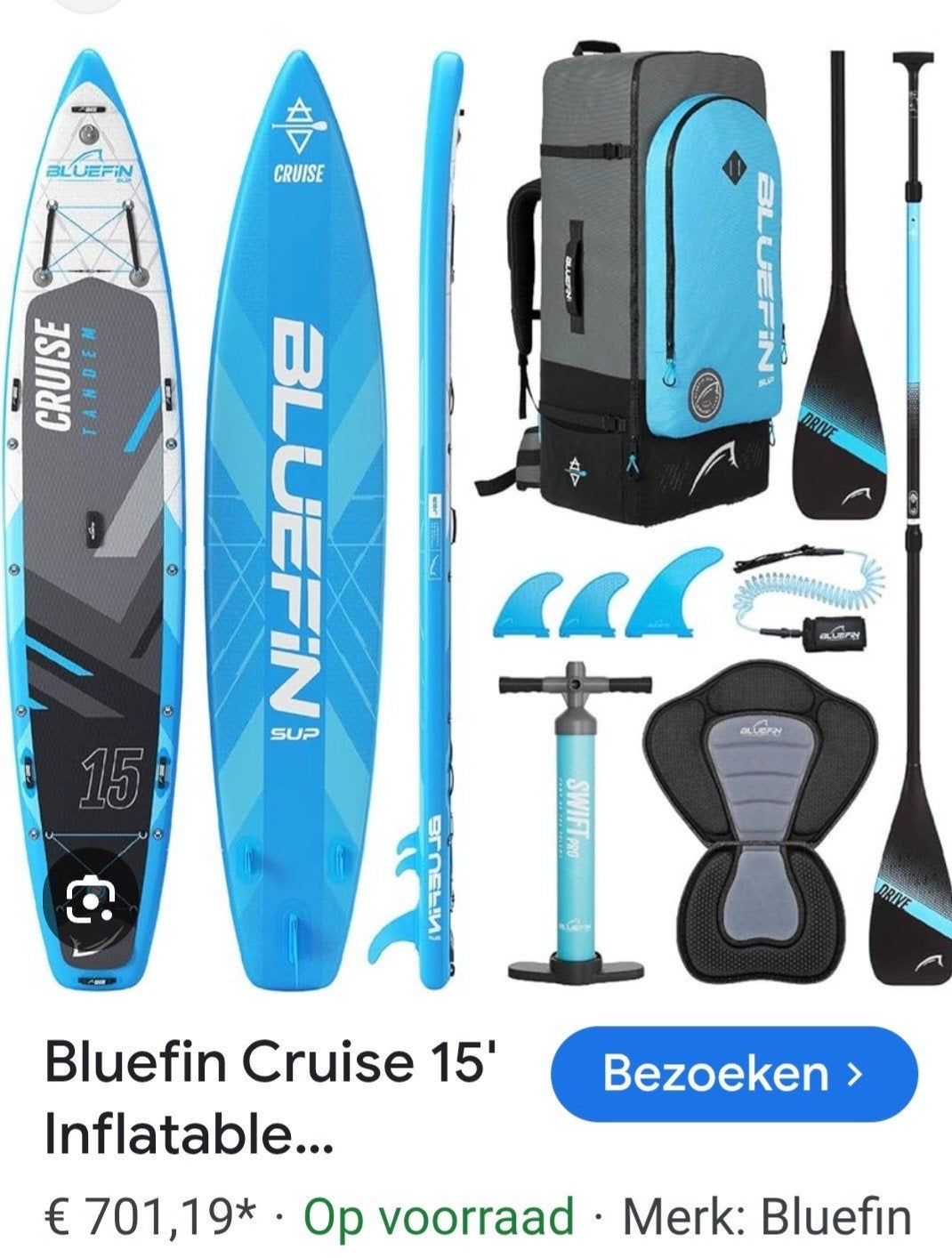 Mooie sup bleufin cruise. Tendem zgan, Ophalen