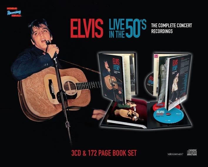 Elvis Presley-Live In The 50's (3-CD/172 page Box MRS)Sealed, Verzenden, Voor 1960, Nieuw in verpakking, Boxset