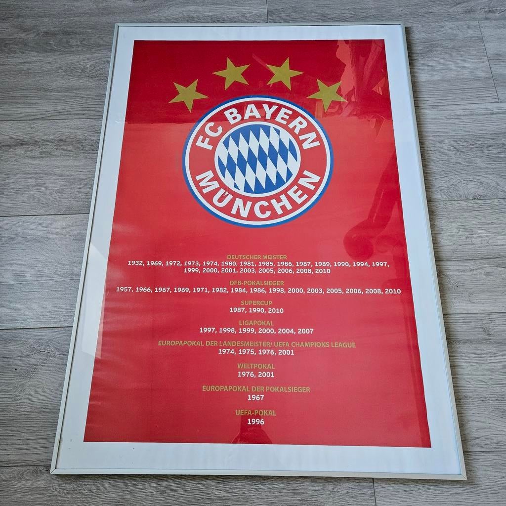 Opruiming: FC Bayern München Poster met Titels - Ingelijst, Ophalen of Verzenden