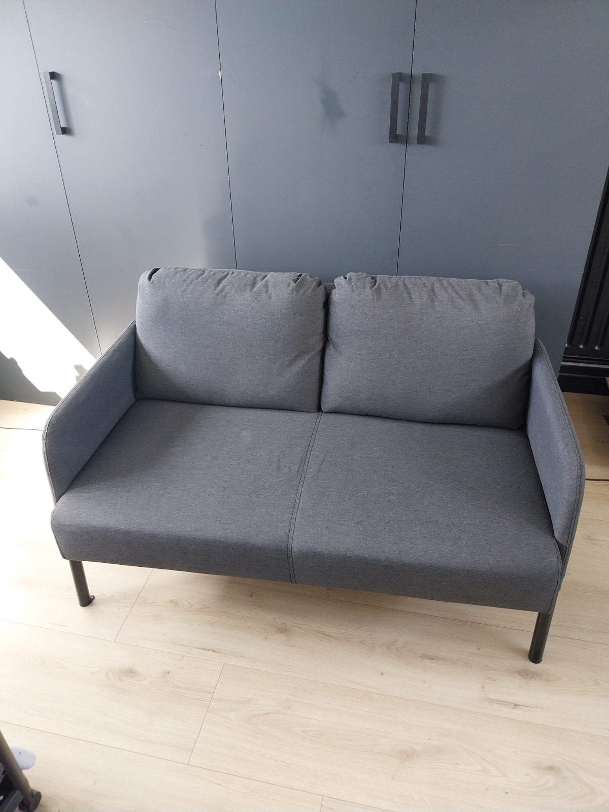 ZGAN/COMFORTABEL 2 ZITSBANK/ANTRACIET/RELAX ZITPRIJSJE, Ophalen, Tweepersoons, 75 tot 100 cm, Zo goed als nieuw