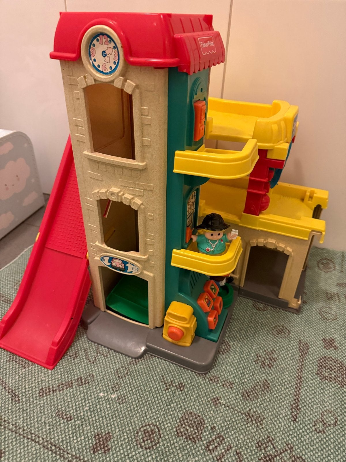 Fisher-Price Little People Speelset Huis met Glijbaan, Ophalen, Gebruikt, Speelset