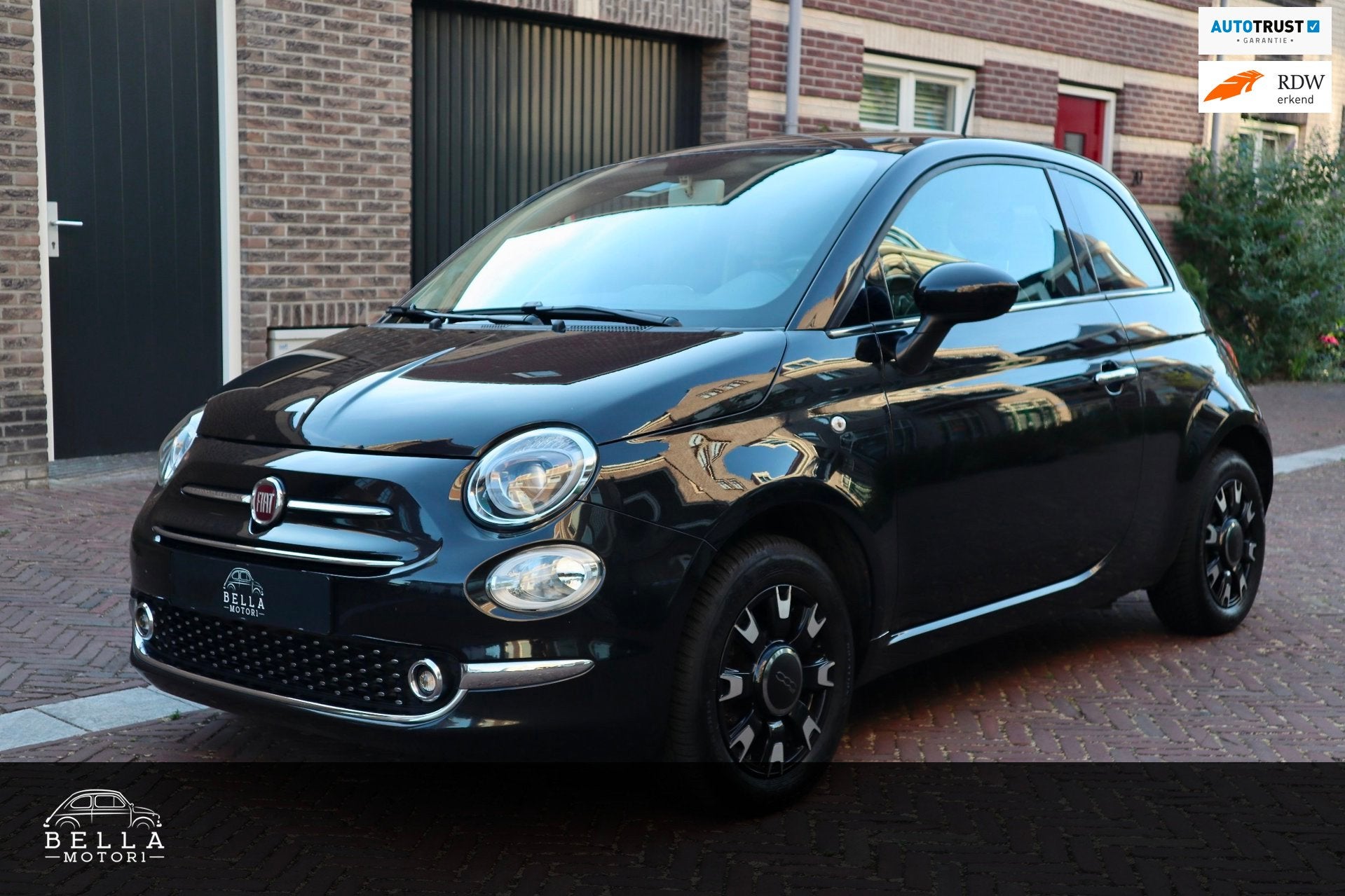 Fiat 500 1.2 Lounge| RIJKLAARPRIJS | Carplay | Panoramadak |, Voorwielaandrijving, Gebruikt, 4 cilinders, Leder en Stof