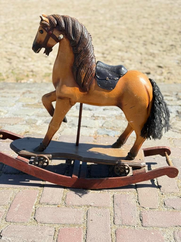 Oud houten paard, Antiek en Kunst, Ophalen