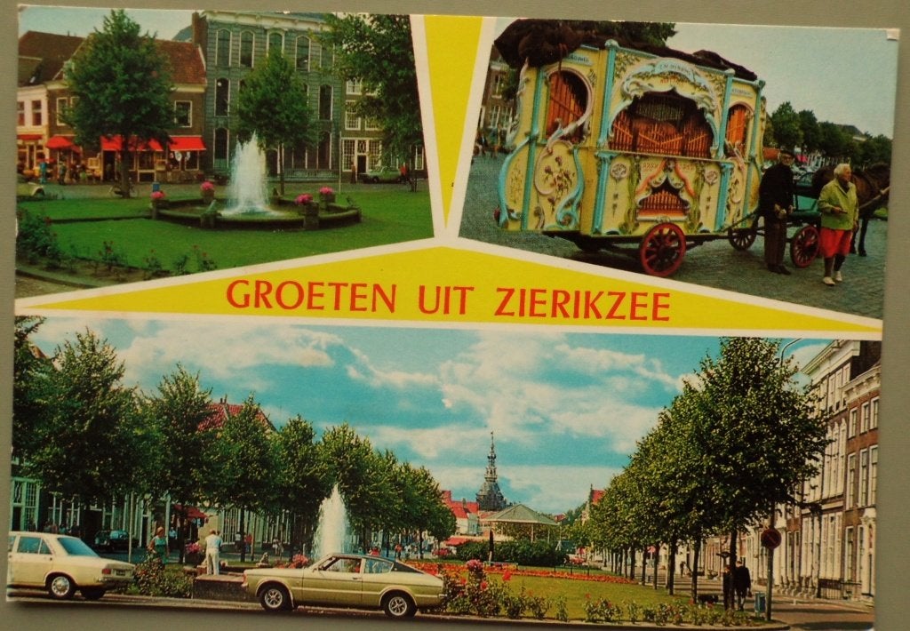 Draaiorgel 9 - Zierikzee - oude autos - Ford Audi, Ophalen of Verzenden, 1960 tot 1980, Ongelopen, Zeeland