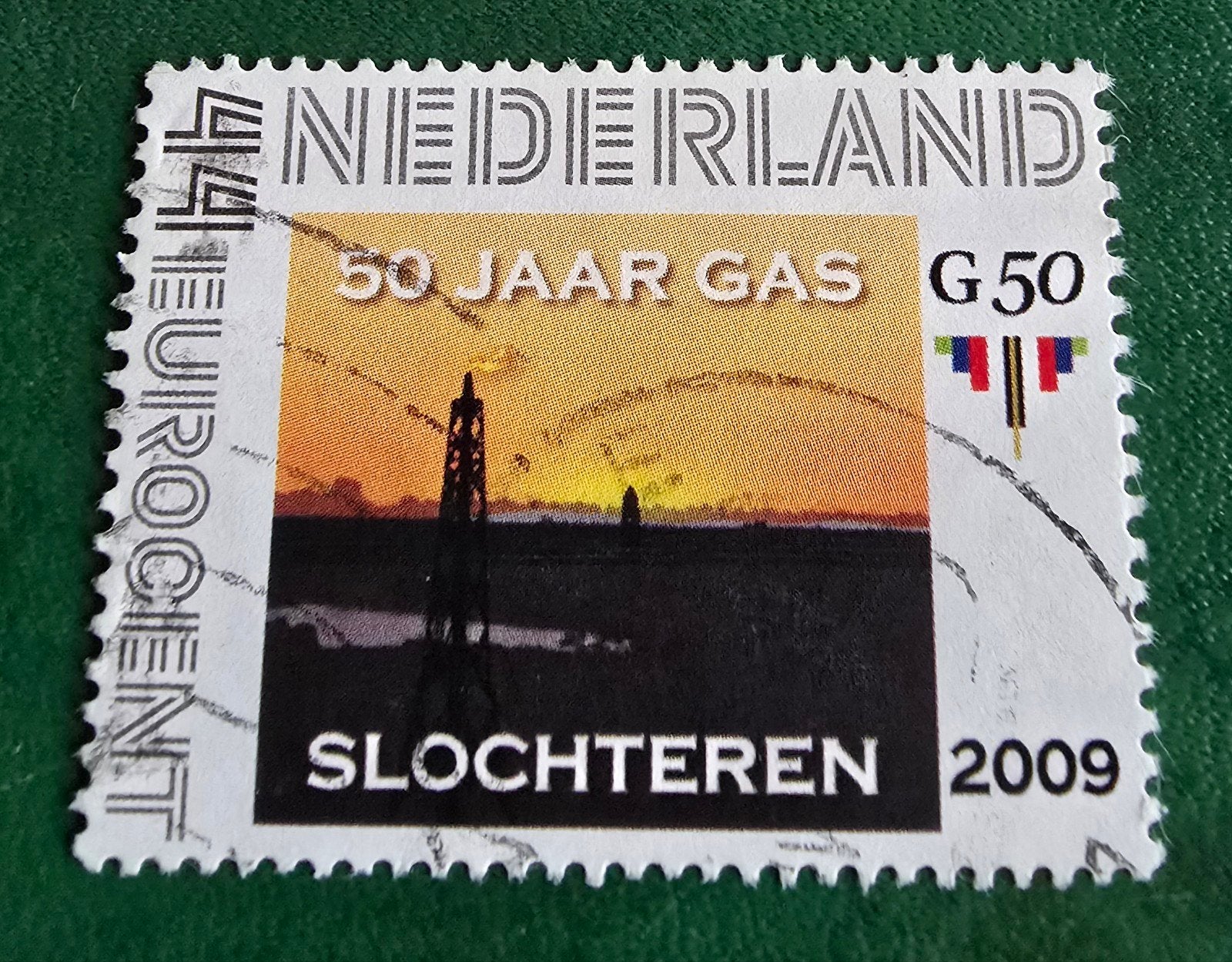 Kv281 pers. Nederland 2009 - 50 Jaar Gas Slochteren, Ophalen of Verzenden, Na 1940, Gestempeld