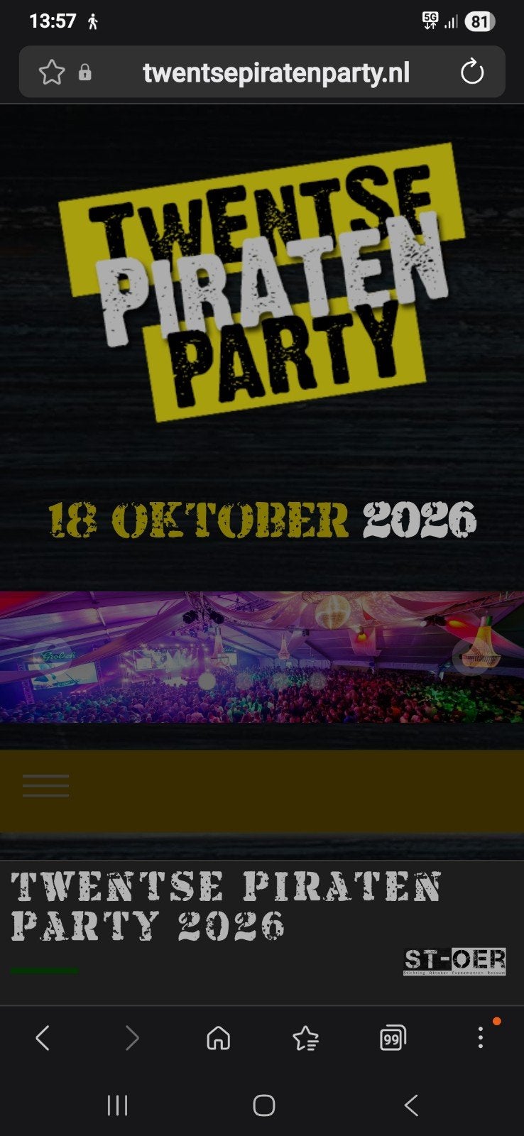2 kaartjes TPP doe ma bod twentse piraten party, Tickets en Kaartjes, Twee personen