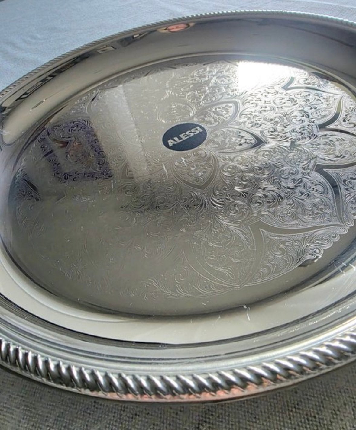 Alessi rvs schaal izgs 30 cm doorsnee, Verzenden, Zo goed als nieuw, Rond, Overige materialen