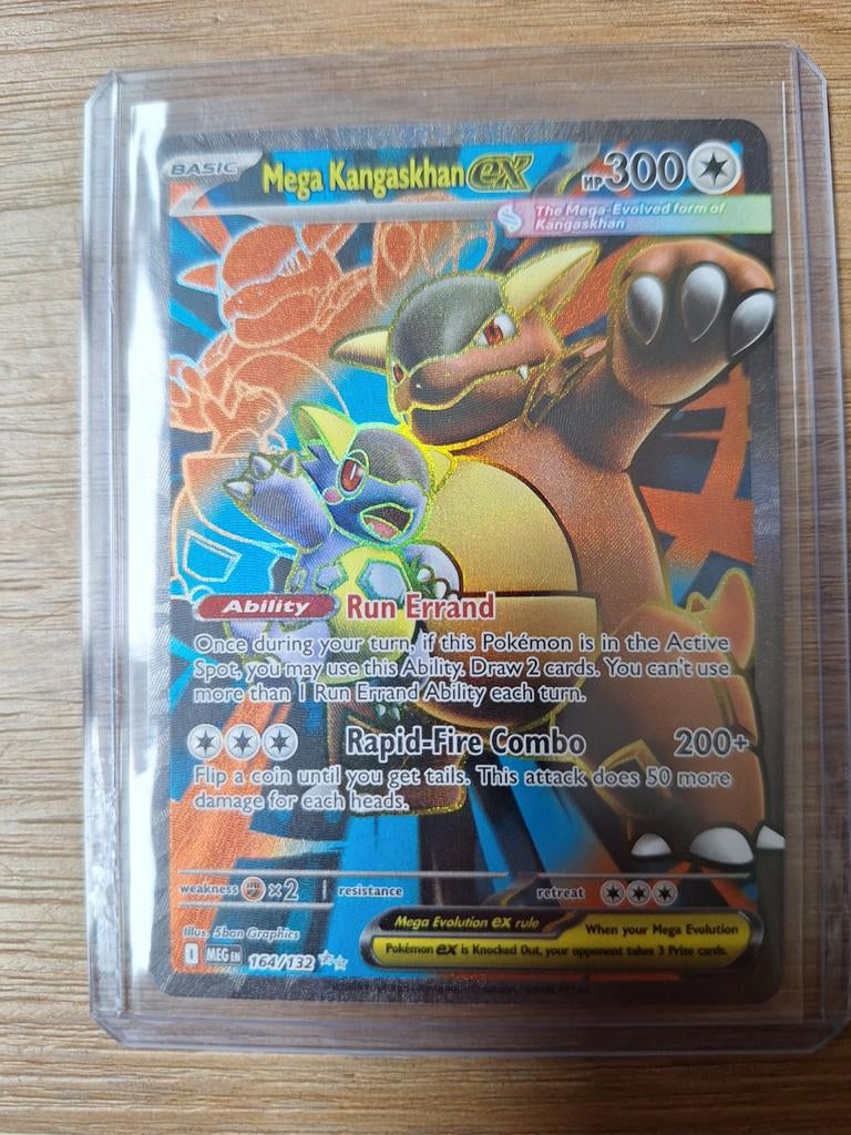 Mega Kangaskhan EX Pokémon Kaart 164/132 Foil, Hobby en Vrije tijd, Verzamelkaartspellen | Pokémon, Zo goed als nieuw, Losse kaart