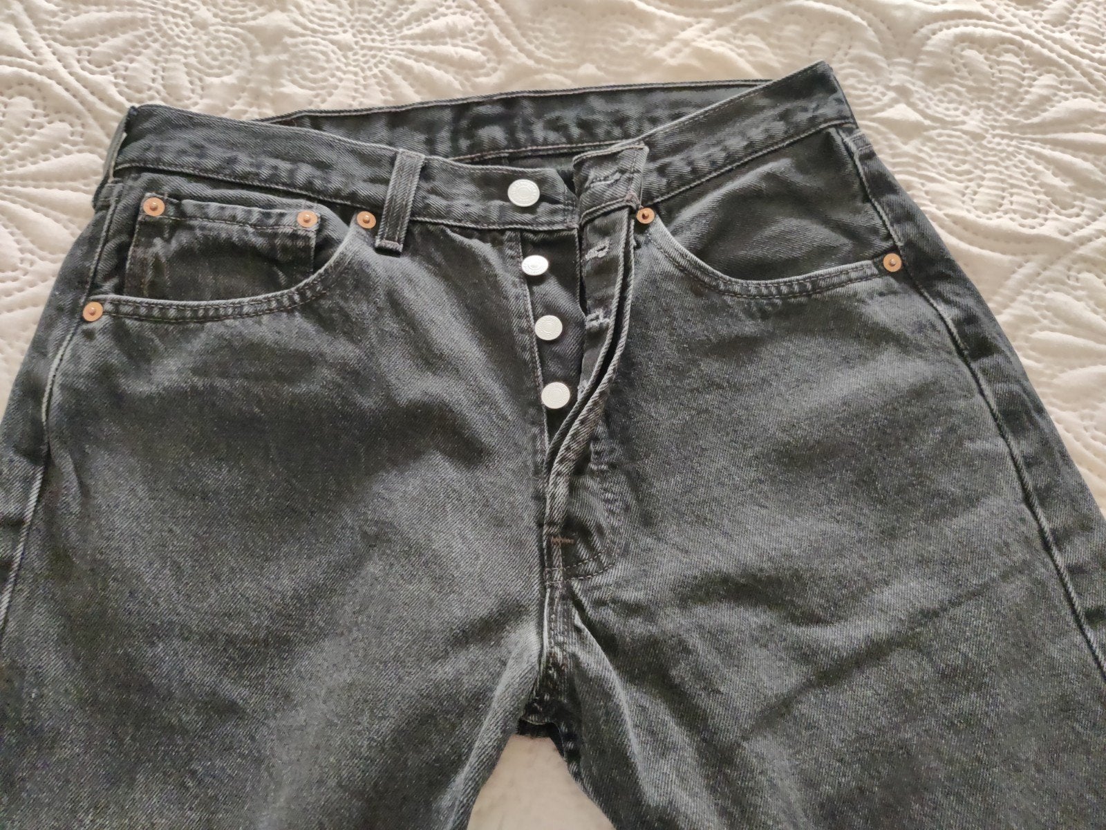 Levi's 501 W32 L30 Zwarte Jeans, Zwart, Ophalen of Verzenden, W30 - W32 (confectie 38/40), Gedragen