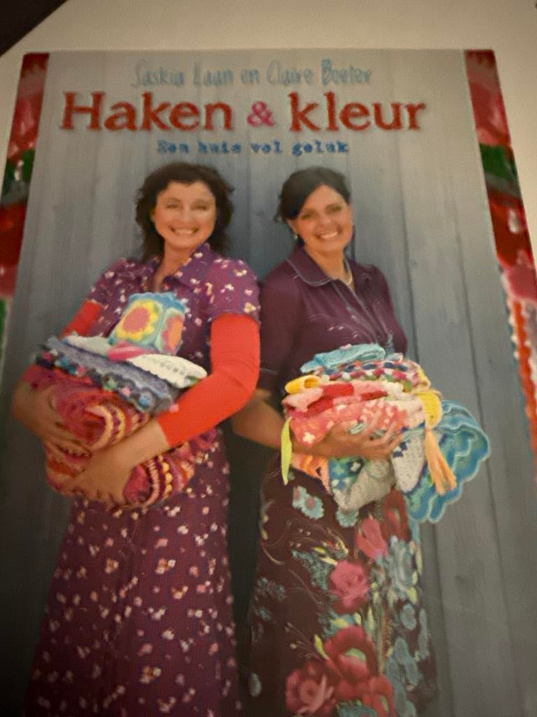 Haken & Kleur: Een huis vol geluk saskia laan claire boeter, Ophalen of Verzenden, Zo goed als nieuw, Haken, Patroon of Boek