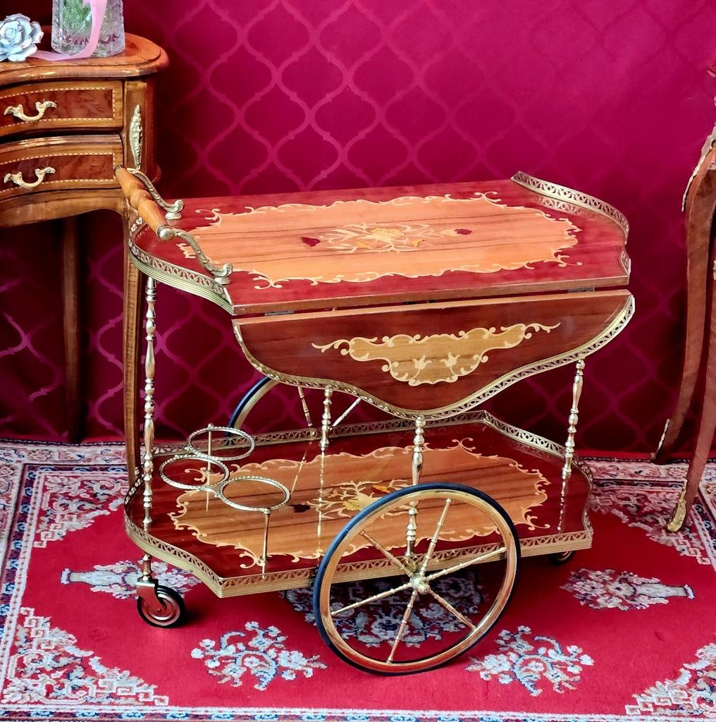 Serveerwagen Trolley messing, Antiek en Kunst, Ophalen
