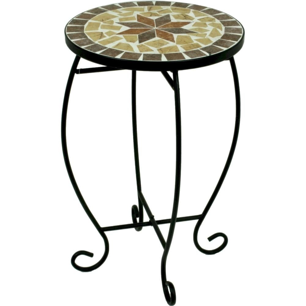 Bijzettafel rond mozaïek ingelegd voor tuin en huis € 29, 45 tot 60 cm, Minder dan 55 cm, Mozaiek Marokkaanse stijl, Rond