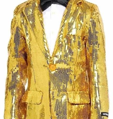 Colbert goudkleurig maat L, Kleding | Heren, Ophalen, Maat 52/54 (L), Carnaval, Nieuw
