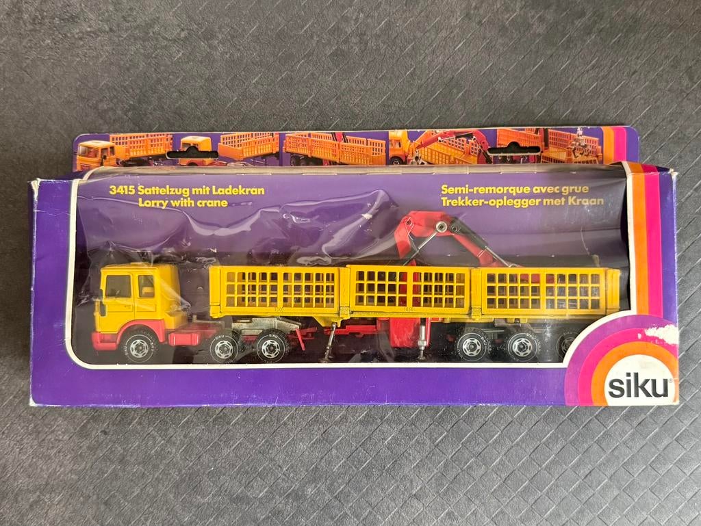 SIKU MAN 8156 oplegger met laadkraan 1:55 OVP, Hobby en Vrije tijd, Modelauto's | 1:50, Ophalen of Verzenden, Gebruikt, Bus of Vrachtwagen