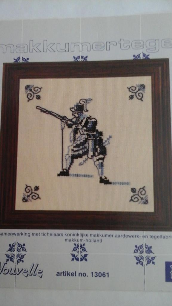 Borduurpatroon van makkummer tegel 13061, Ophalen of Verzenden, Zo goed als nieuw, Handborduren, Patroon