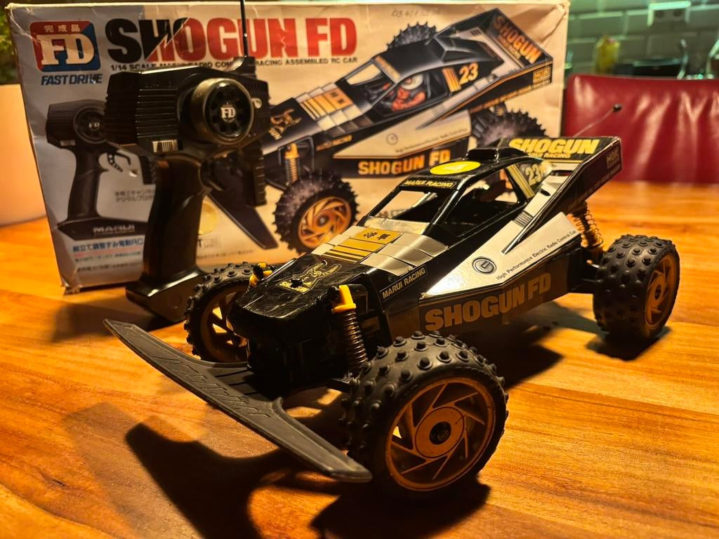 Marui Shogun FD vintage, Hobby en Vrije tijd, Modelbouw | Radiografisch | Auto's, Gebruikt, Auto offroad, Elektro, Schaal 1:14