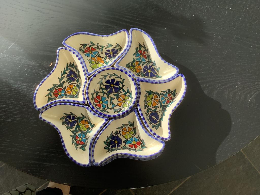Handgemaakte tapasschaal met 7 schaaltjes, Ophalen, Zo goed als nieuw, Overige stijlen, Schaal of Schalen
