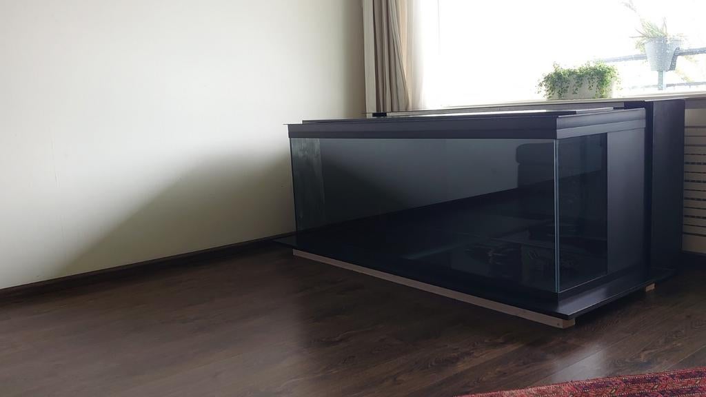 Aquarium 160x60x60 3j oud., Dieren en Toebehoren, Vissen | Aquaria en Toebehoren, Ophalen of Verzenden, Zo goed als nieuw, Leeg aquarium