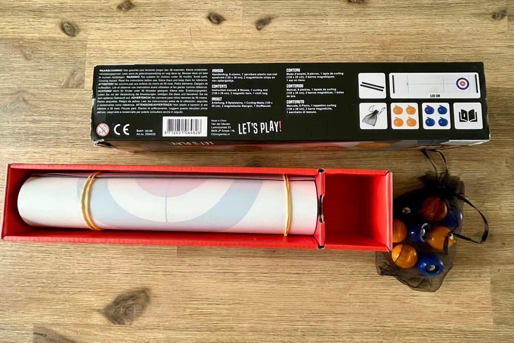 Tafel Curling Spel - Compleet, Drie of vier spelers, Ophalen of Verzenden, Zo goed als nieuw, Reisspel