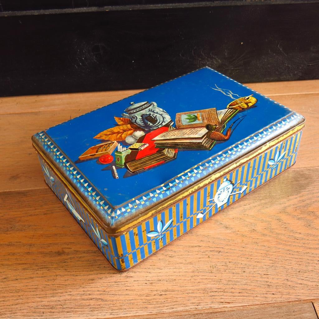 Vintage blik Rizla sigarettenpapier, Verzamelen, Blikken, Gebruikt, Overige, Ophalen of Verzenden