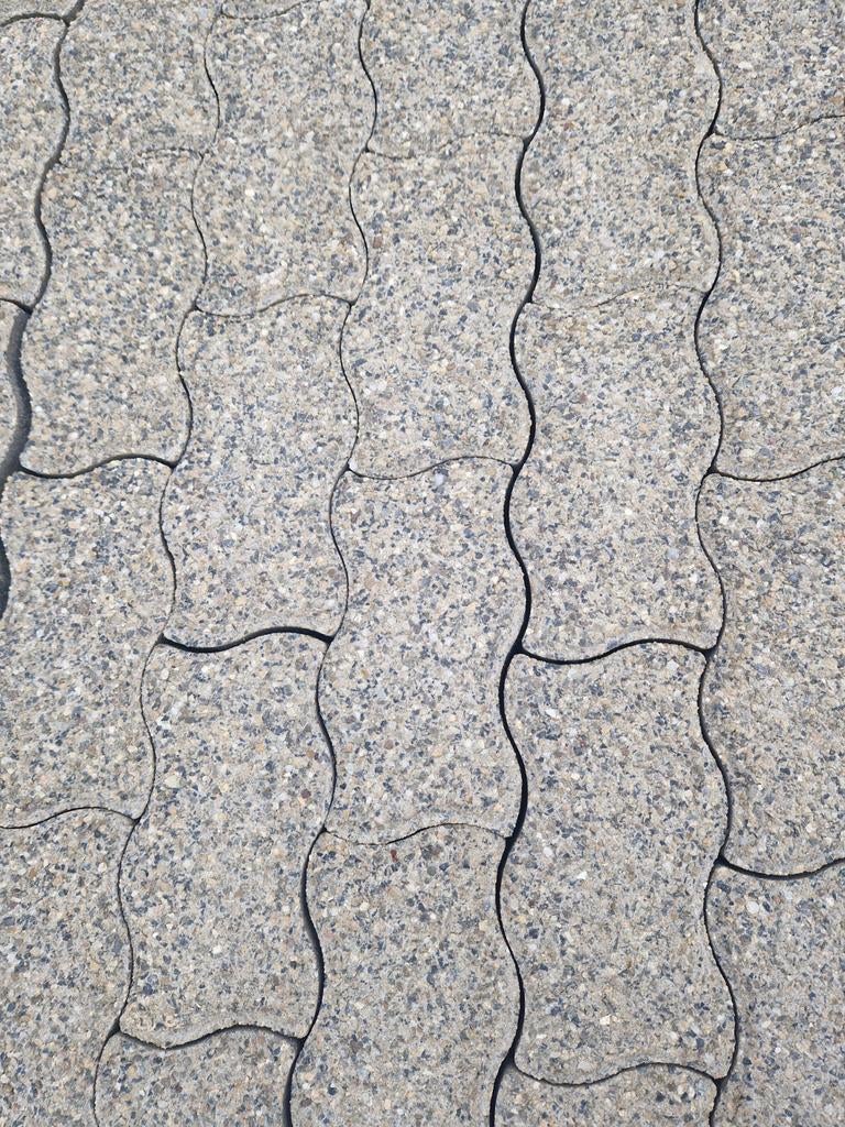 Verband steen sinus klinker zandgrijs 10cm, Ophalen, Beton, Klinkers