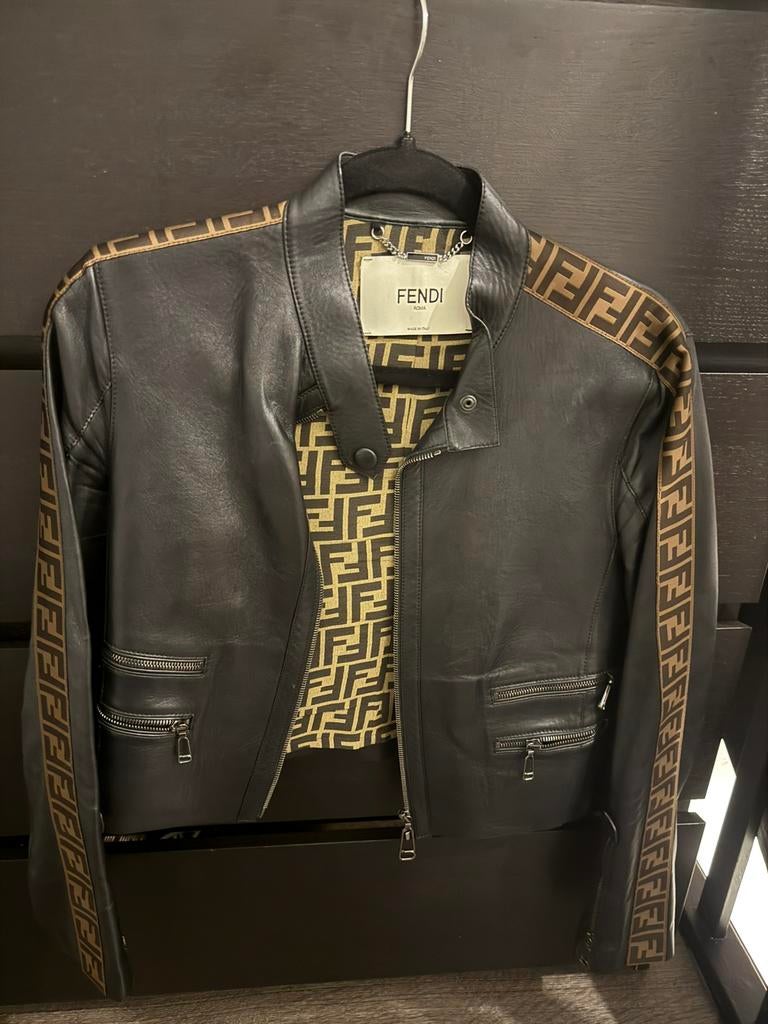 Fendi leren jack!, Ophalen, Zo goed als nieuw, Zwart