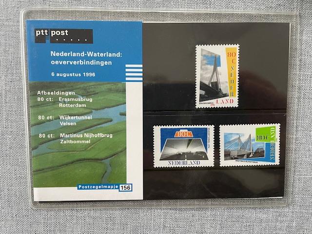 Postzegelmapje PZM156 Waterland-Oeververbindingen 1996, Postzegels en Munten, Ophalen of Verzenden, Na 1940, Postfris