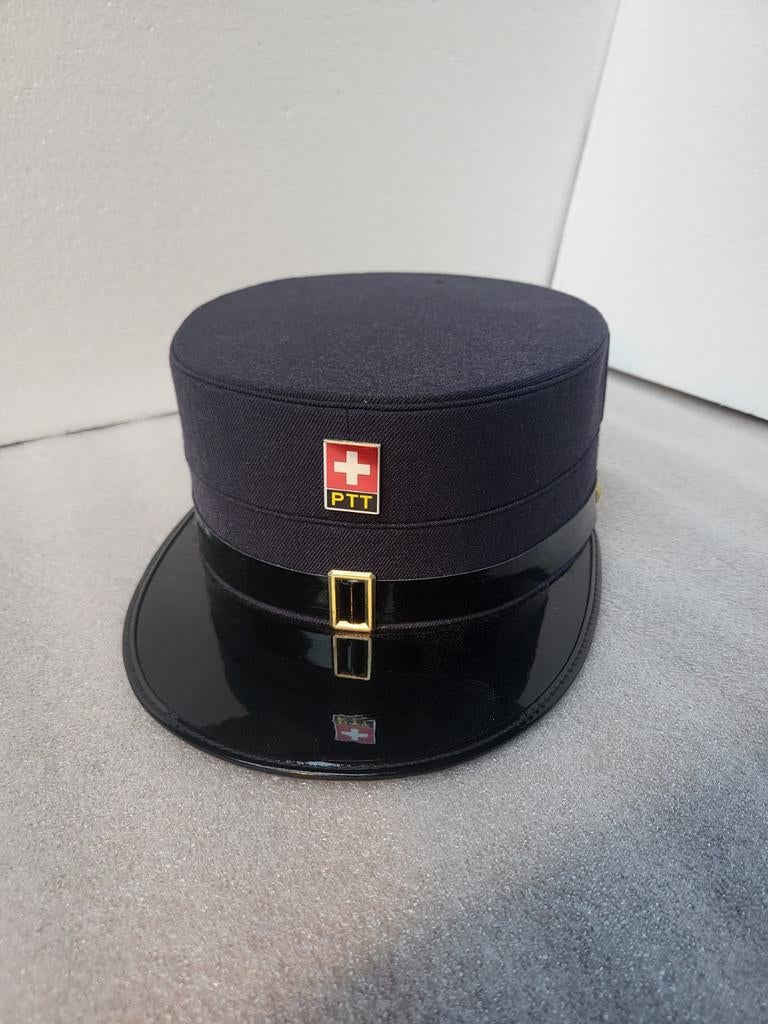 Vintage Zwitserse PTT Kepi - Maat 57 (licht beschadigd), Ophalen of Verzenden, Louis Zimmermann, Pet, 57 cm (M, 7⅛ inch) of minder